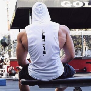 New Fashion Cotton Sleeveless Shirts Gym Hoodies Tank Top Men Fitness Shirt Bodybuilding Singlet Workout Vest