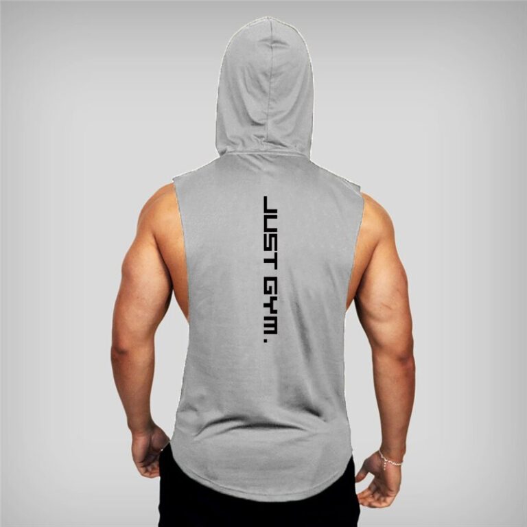 New Fashion Cotton Sleeveless Shirts Gym Hoodies Tank Top Men Fitness Shirt Bodybuilding Singlet Workout Vest 4