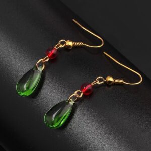 New Fashion Elegant Crystal Earrings For Women Hayao Miyazaki Howl s Moving Castle Earrings Red Beads 2