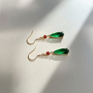 New Fashion Elegant Crystal Earrings For Women Hayao Miyazaki Howl s Moving Castle Earrings Red Beads 2.jpg 640x640 2
