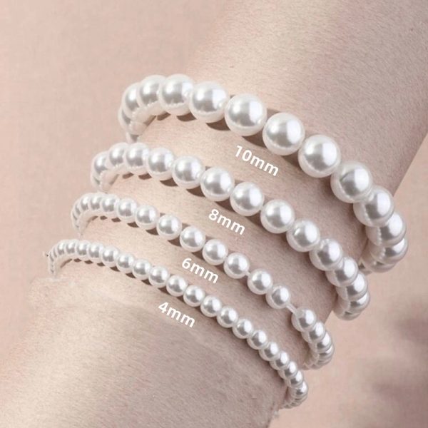 New Fashion Imitation Pearl Chain Bracelet Men Handmade Classic Stainless Steel Figaro Chain Bracelet For Men 3