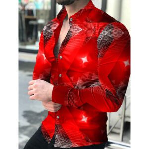 New Fashion Men Shirts Turn down Collar Buttoned Shirt Casual Designer Vintage Print Long Sleeve Tops 6.jpg 640x640 6