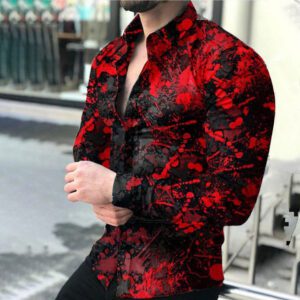New Fashion Men Shirts Turn down Collar Buttoned Shirt Casual Designer Vintage Print Long Sleeve Tops 9.jpg 640x640 9