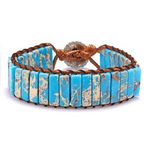 New Fashion Mixed Color Natural Stone Bracelet For Women Men Chakra Heart Wrap Leather Chain Bracelet 18.jpg 640x640 18