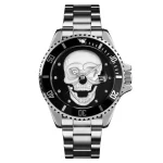 New Fashion Skull Watch Men Skeleton Luxury Stainless