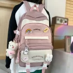 New Lady Kawaii Waterproof Backpack Fashion Laptop Women