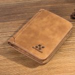 New Men s Wallet Short Frosted Leather Wallet