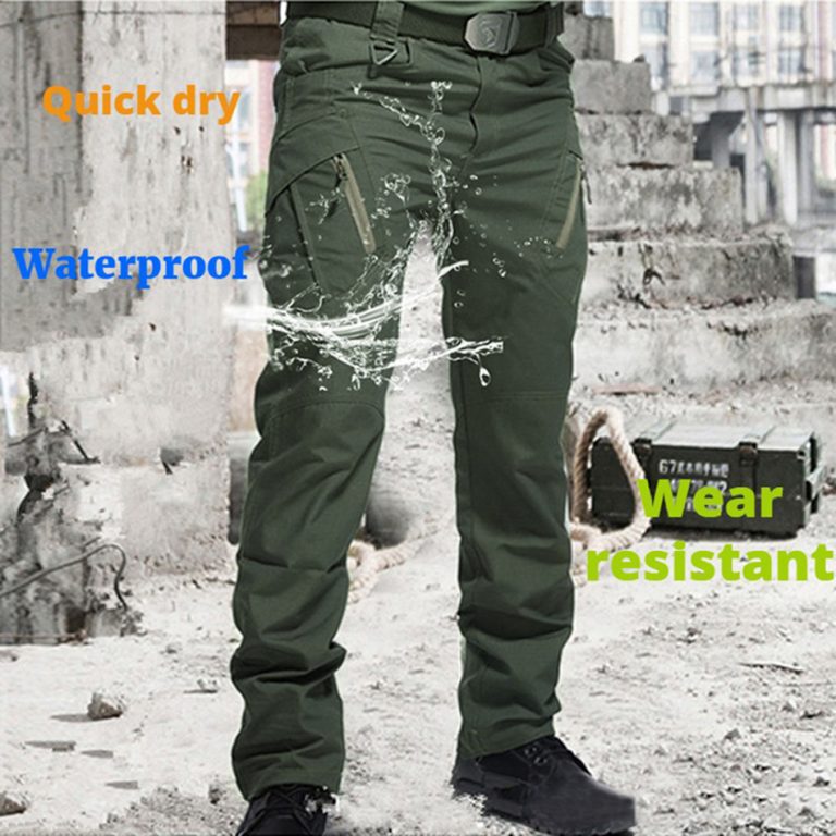 New Mens Tactical Pants Multiple Pocket Elasticity Military Urban Commuter Tacitcal Trousers Men Slim Fat Cargo 3