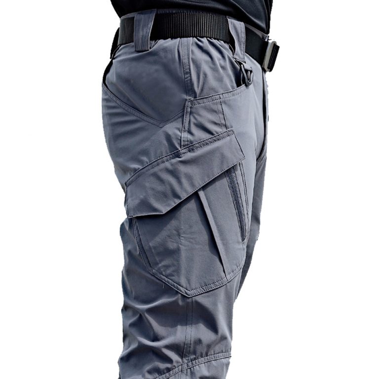 New Mens Tactical Pants Multiple Pocket Elasticity Military Urban Commuter Tacitcal Trousers Men Slim Fat Cargo