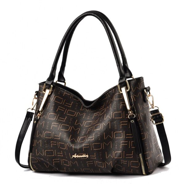 New Soft Leather Large Tote Bag Fashion Printing Female Bag European Famous Brand Large Capacity Messenger 4