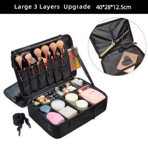 New Upgrade Large Capacity Cosmetic Bag Hot selling Professinal Women Travel Makeup Case 2