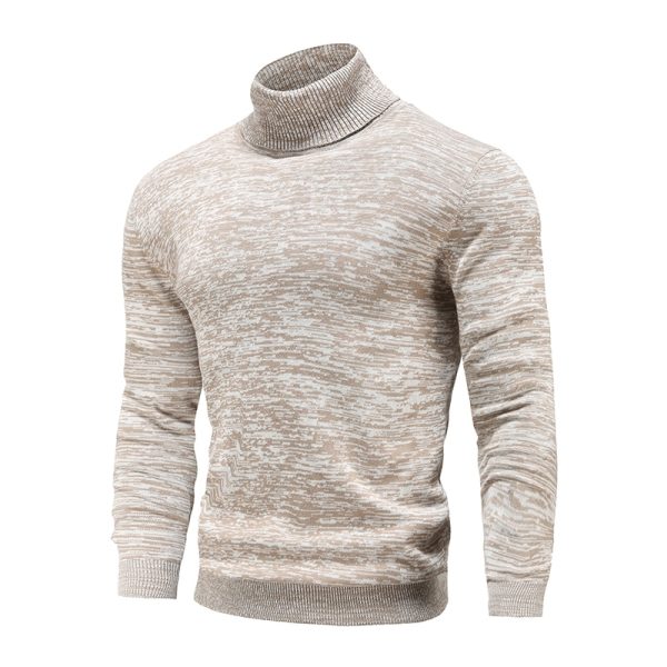 New Winter Men s Turtleneck Sweaters Cotton Slim Knitted Pullovers Men Solid Color Casual Sweaters Male