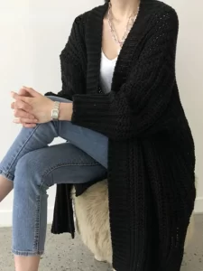 New in Knitwears Outerwears Fashion Knitted Long Sleeve Top Cardigan Oversized Cardigan Korean Autumn Sweater Womens 2