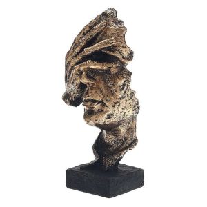 Nordic Simple Abstract Sculpture Figurine Ornaments Silence Is Gold Office Home Decoration Accessories Modern Art Resin jpg x