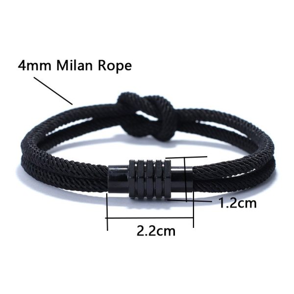 Noter Rope Man Bracelet Handwoven Infinity Knot Braclet With Ukrainian Symbols Magnetic Clasp Bangle Pulseira Masculina 3