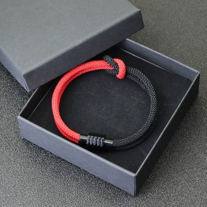 Noter Rope Man Bracelet Handwoven Infinity Knot Braclet With Ukrainian Symbols Magnetic Clasp Bangle Pulseira Masculina