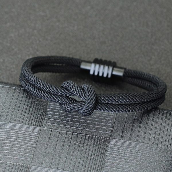 Noter Rope Man Bracelet Handwoven Infinity Knot Braclet With Ukrainian Symbols Magnetic Clasp Bangle Pulseira Masculina 5