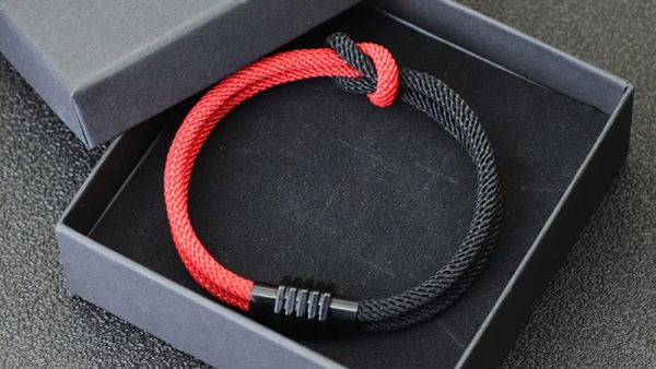 Noter Rope Man Bracelet Handwoven Infinity Knot Braclet With Ukrainian Symbols Magnetic Clasp Bangle Pulseira Masculina