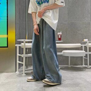 Oversized Jeans Men Fashion Blue Casual Wide Leg Jeans Men Streetwear Loose Hip Hop Straight Denim 1.jpg 640x640 1