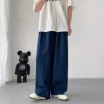 Oversized Jeans Men Fashion Blue Casual Wide Leg