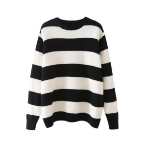 PUWD Cute Girls O Neck Striped Sweaters Pullover Cotton 2022 Spring Autumn Fashion Ladies Y2K Loose 2.jpg 640x640 2