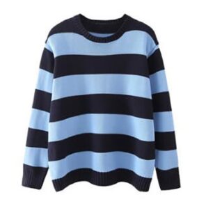 PUWD Cute Girls O Neck Striped Sweaters Pullover Cotton 2022 Spring Autumn Fashion Ladies Y2K Loose 8.jpg 640x640 8