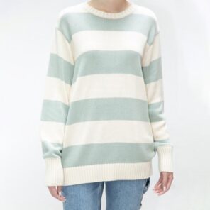 PUWD Cute Girls O Neck Striped Sweaters Pullover Cotton 2022 Spring Autumn Fashion Ladies Y2K Loose.jpg 640x640