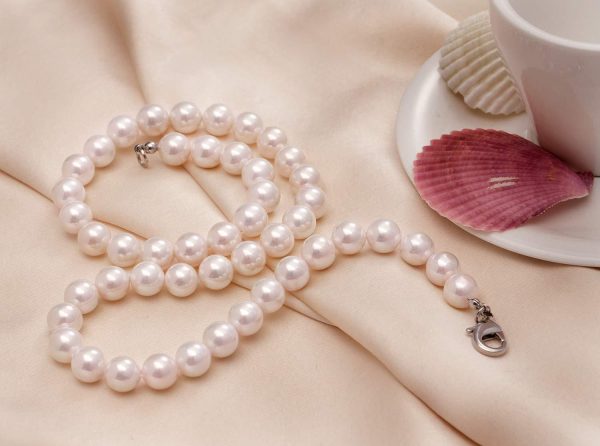 Pearl Necklace Men Simple Handmade Strand Bead Necklace 2022 New Trendy Men Jewelry for Women Girls 2