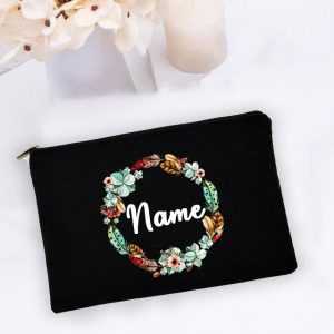 Personal Custom Name Flower Makeup Bag Pouch Travel Outdoor Girl Women Cosmetic Bags Toiletries Organizer Lady 13.jpg 640x640 13