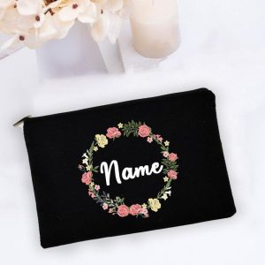 Personal Custom Name Flower Makeup Bag Pouch Travel Outdoor Girl Women Cosmetic Bags Toiletries Organizer Lady 15.jpg 640x640 15