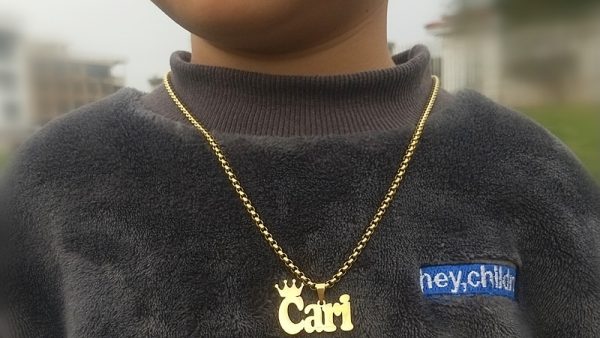 Personalized Name Crown Necklace Fashion Jewelry Stainless Steel Baby Charm Custom Chain Necklace For Women Men