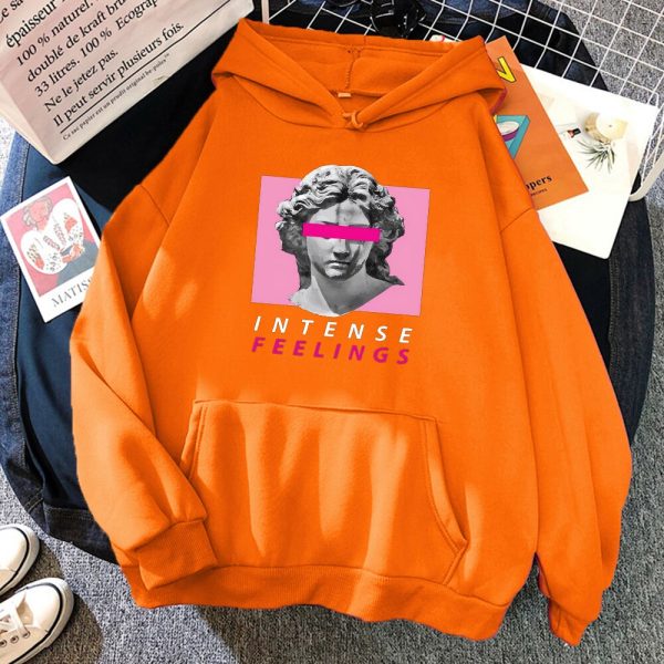 Pink Sculpture Intent Feelings Prints Hoodies Mens Casual Warm Clothing Harajuku Fleece Sweatshirt Autumn Streetwearmens Clothes 3