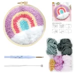 RUOPOTY Diy Punch Needle Embroidery Starter Kits For