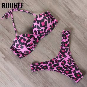 RUUHEE Bikini Swimwear Women Swimsuit 2022 Leopard Brazilian Bikini Set Push Up Bathing Suit Female Summer 4.jpg 640x640 4