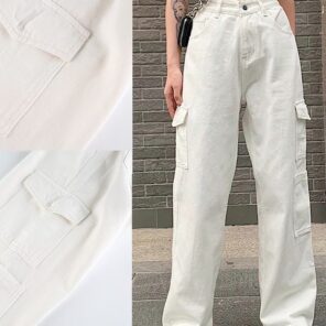 Rockmore Brown Vintage Baggy Jeans Women 90s Streetwear Pockets Wide Leg Cargo Pants Low Waist Straight.png 640x640 1