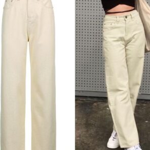 Rockmore Brown Vintage Baggy Jeans Women 90s Streetwear Pockets Wide Leg Cargo Pants Low Waist Straight.png 640x640