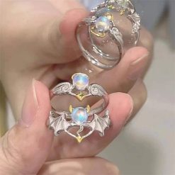 Demon Wings Couple Rings For Women