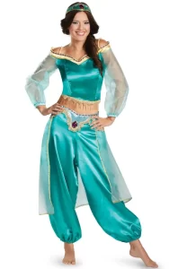 S XXL New Adult Kids Women Girl Children Anime Aladdin Princess Jasmine Cosplay Costume Halloween Party 1