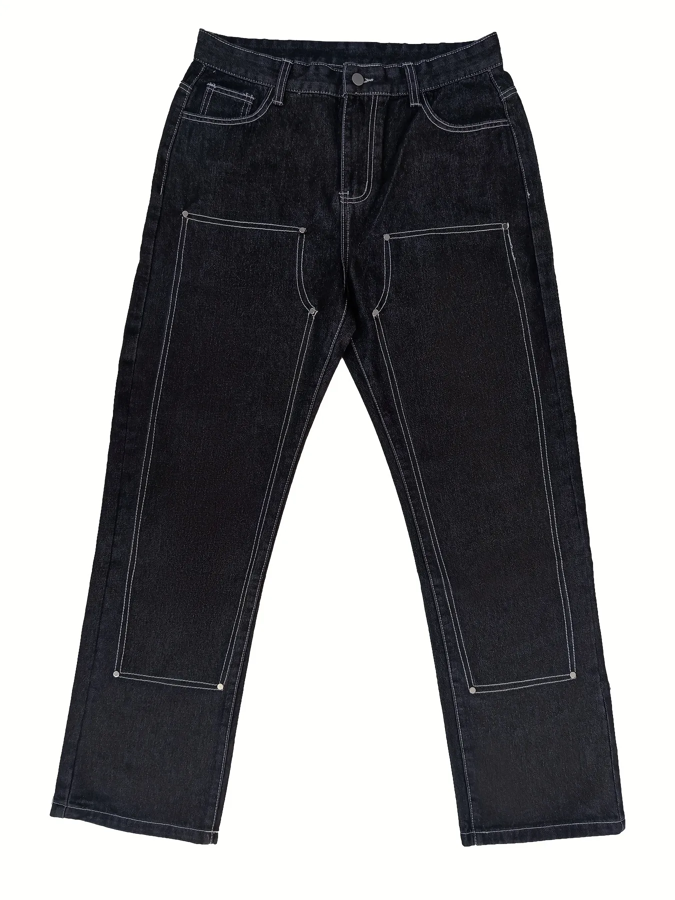 Multi Pocket Baggy Wide Leg Jeans Jeans 
