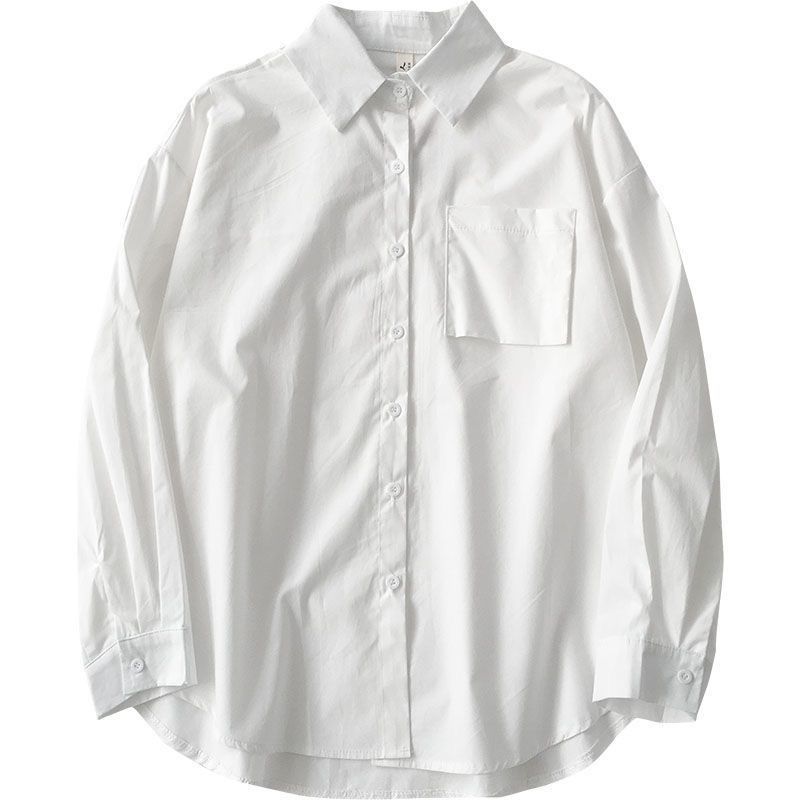EBAIHUI Men’s White Shirts with Tie Set Preppy Uniform DK Loose Long ...