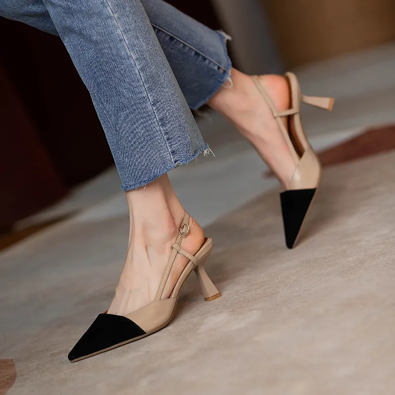 Summer 2024 Fashion Buckle Heel Sandals - Image 5