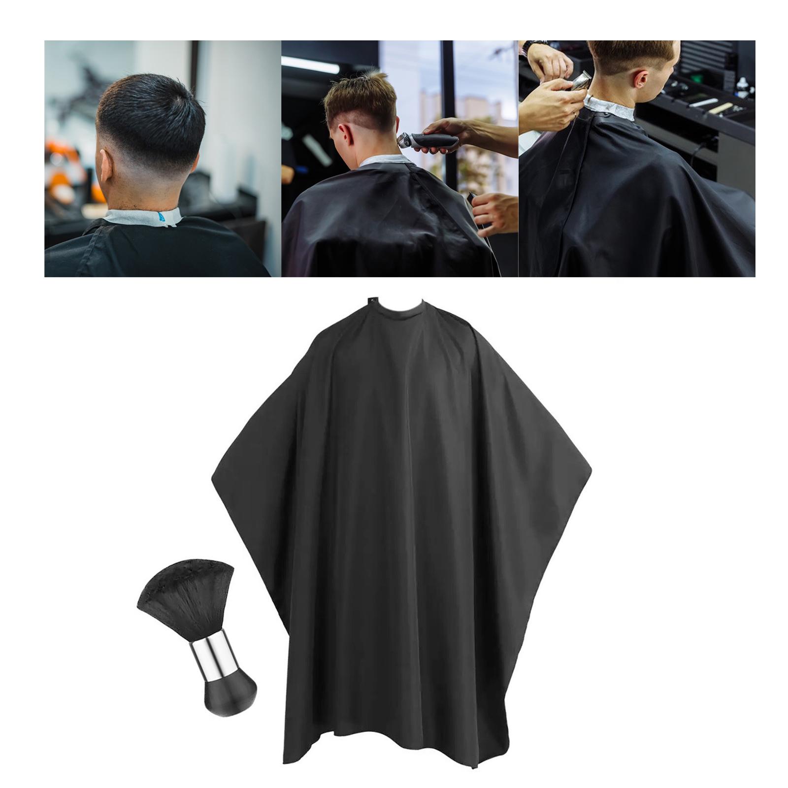 Hair Cutting Salon Cape with Adjustable Snap Closure Black Hairdresser Cape for Hairstylists Salon Makeup Men Women and Kids