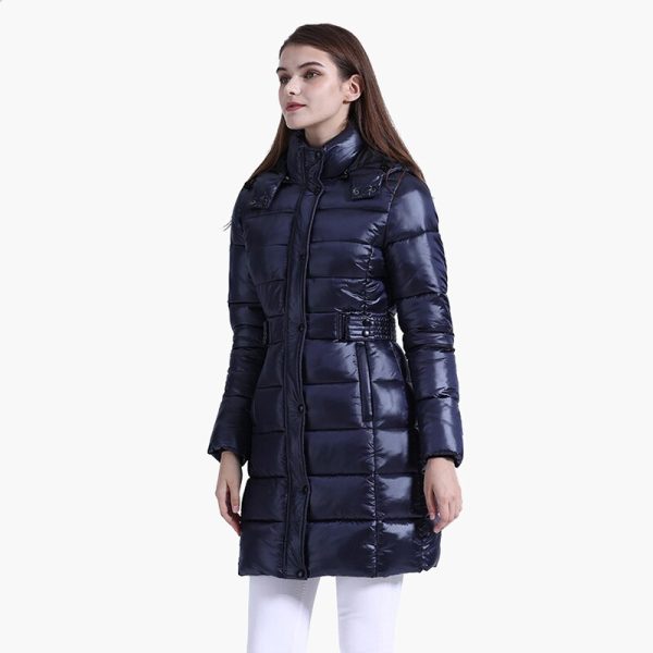 SANTELON Winter Long Parkas With Hooded Thick Windproof Warm Puffer Jackets For Women Fashion Coats Casual 3