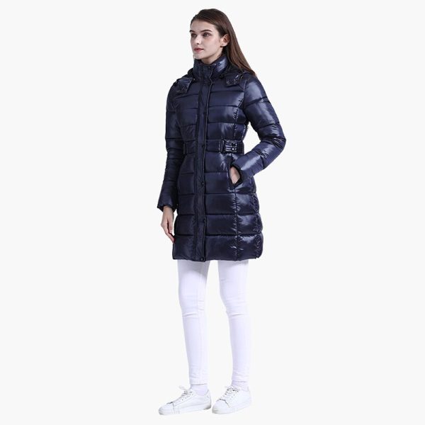 SANTELON Winter Long Parkas With Hooded Thick Windproof Warm Puffer Jackets For Women Fashion Coats Casual 4