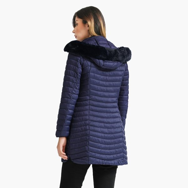 SANTELON Winter Ultralight Padded Puffer Jackets For Women Long Parkas With Fur Hooded Casual Outdoor Warm 1