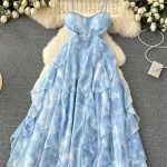 SINGREINY Fairycore Style Fashion Ruffles Dress Women Newest