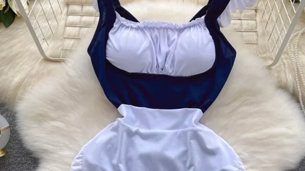 SINGREINY Female Lingerie Corset Bodysuit Suit Summer Erotic Slim Backless Rompers Fashion Maid Cosplay Club Sexy