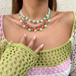 Salircon Trend Bohemia Rainbow Color Seed Beads Chain