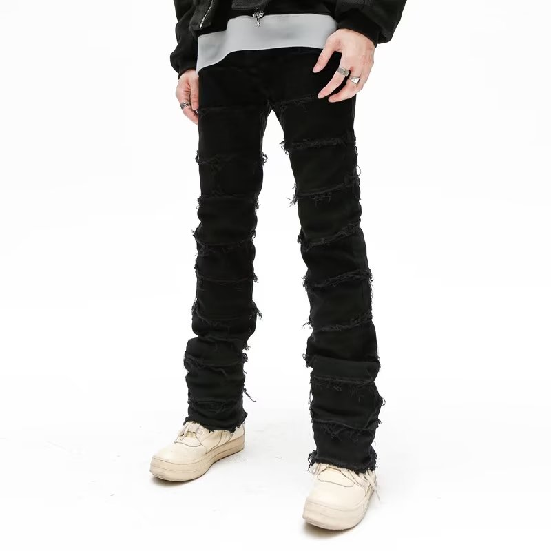 2023 Men's Black Baggy Jeans: Dark Streetwear with Y2K Grunge Style ...
