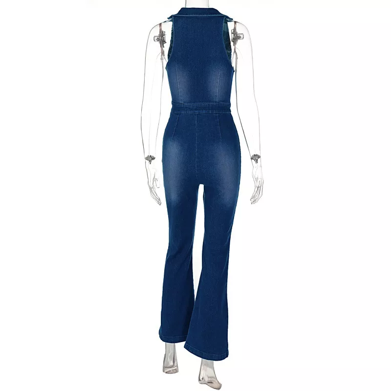 Blue ‏Denim Jumpsuit For Women 